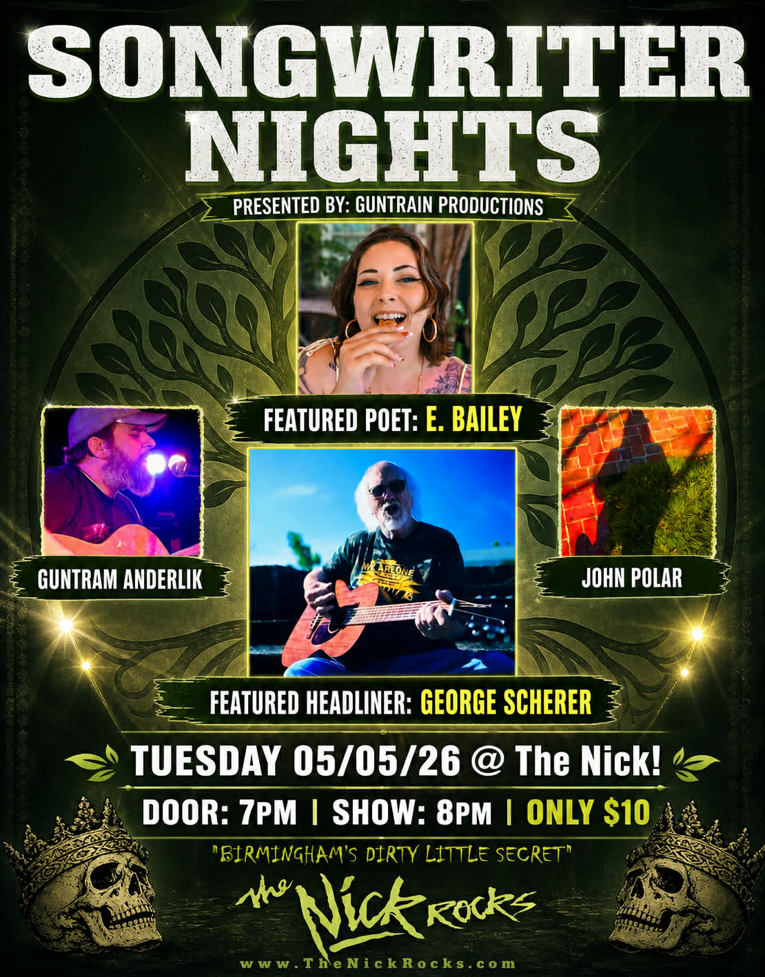 Songwriter Nights Flyer: May 5th 2026 at The Nick